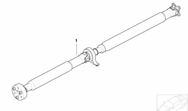 Driveshaft for BMW 3 Series E46 (OEM 26117506837). Original BMW