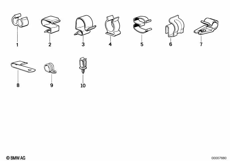 Abrazadera de cables para BMW Serie 5 E34 (OEM 61131361311). Original BMW.