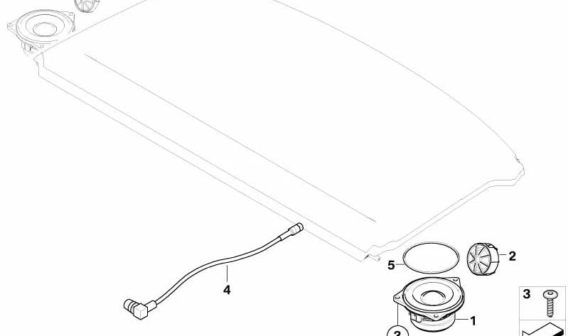 Altavoz agudo Harman Kardon OEM 65139217912 para BMW (E82, E90, E91, E92, E93). Original BMW.