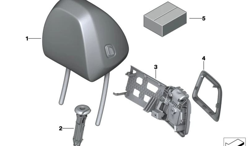 Right cover for adjusting mechanism OEM 52109871976 for BMW G22, G23. Original BMW.