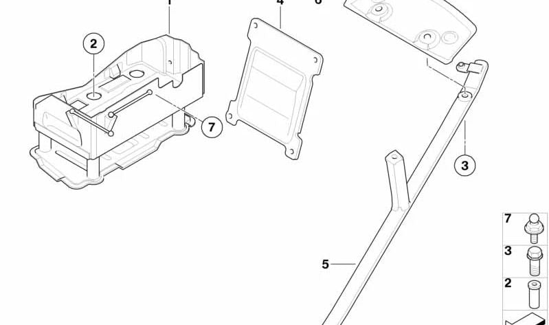 Tirante derecho para BMW Serie 3 E46 (OEM 51717002726). Original BMW.