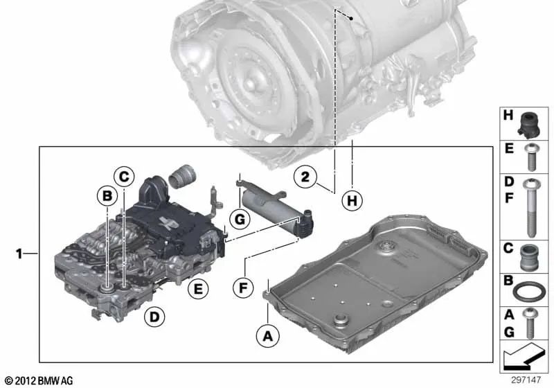 Mechatronik-Reparatursatz für BMW X1 E84 (OEM 24345A13160). Original BMW