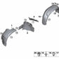 Cubierta del paso de rueda delantero derecho para BMW X5 F15 (OEM 51717325616). Original BMW