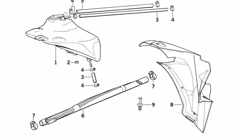 Depósito de compensación para BMW Serie 3 E36 (OEM 16131181850). Original BMW