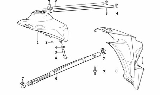 Depósito de compensación para BMW Serie 3 E36 (OEM 16131181850). Original BMW