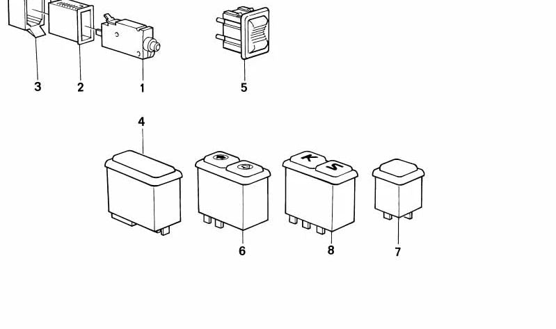 Switch for BMW E24 (OEM 61311381549). Genuine BMW