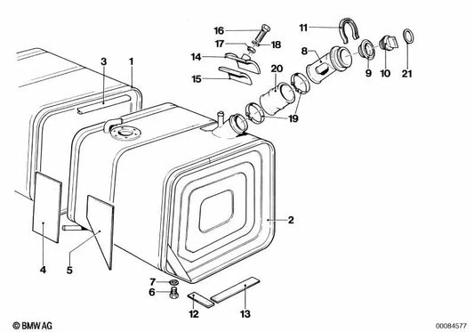 Right fuel tank for BMW E46, E90, F30 (OEM 16112420878). Original BMW.