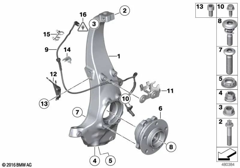 Soporte RDS/BVA izquierda para BMW Serie 5 F07, F10, F11, F18, Serie 6 F06, F12, F13, Serie 7 F01, F02, F04 (OEM 34526784635). Original BMW.