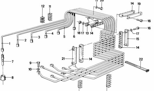 Tubería de inyección OEM 13531276580 para BMW E28. Original BMW.