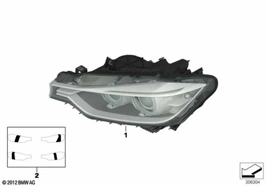 Faro Bi-Xenón AHL derecha para BMW Serie 3 F30, F31 (OEM 63117338702). Original BMW.