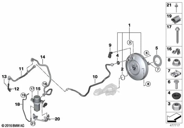 Soporte para BMW Serie 2 F45, F45N, X1 F48N, F49, F49N, X2 F39 (OEM 11667555537). Original BMW