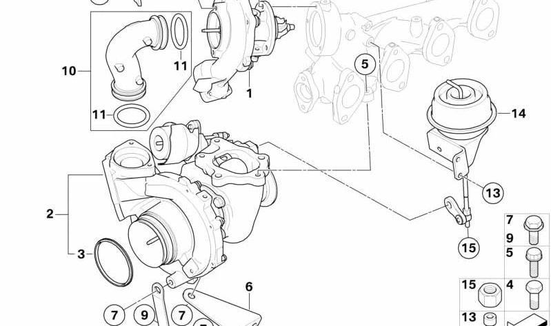 Tubo de conexión OEM 11657804639 para BMW E81, E82, E87, E88, E84. Original BMW