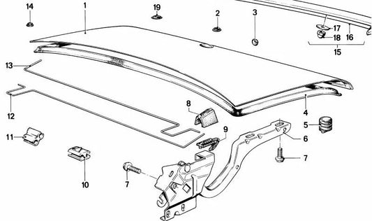 Barra di torsione sinistra OEM 41621927127 per BMW E23. BMW originale.