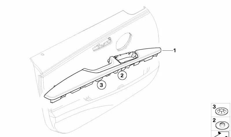 Support droit à droite OEM 51417239670 pour BMW E90, E91. BMW d'origine.