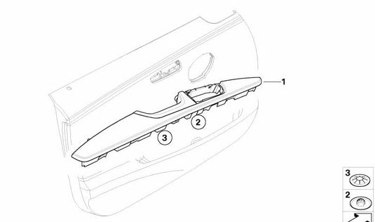 Front right support OEM 51417239670 for BMW E90, E91. Original BMW.