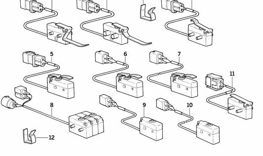 Abrazadera para BMW E31 (OEM 61311383340). Original BMW