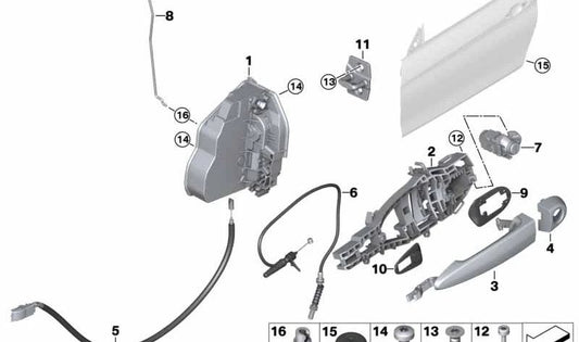 Asta di guida sinistra per BMW F36, F36N (OEM 51217309719). BMW originale.