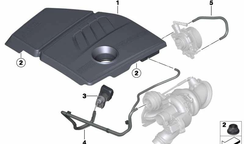 Pressão convertida na válvula OEM 11657599547 para mini F20, F21, F30, F31, R56, R57, R59, R55, R60, R58, R61. Mini original.