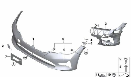 OEM 5118496508 Burmale anteriore da stampa per BMW G20, G21, G28. BMW originale.