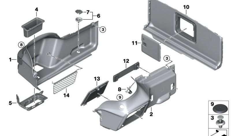 OEM Tow Hook 51477258562 for BMW F40, F22, F23, F44, F87, F30, F80, F32, F10, G29. Genuine BMW.