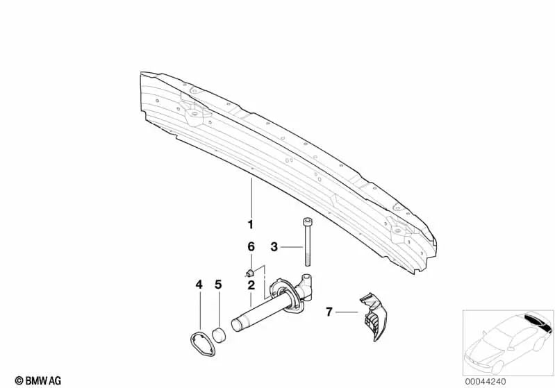 Soporte para BMW E39 (OEM 51128159371). Original BMW.