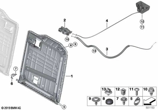 Unidad de desbloqueo para BMW Serie 8 F91, G14 (OEM 52207452583). Original BMW