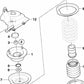 Tapa del soporte del amortiguador derecha para BMW E60, E61 (OEM 51717046902). Original BMW