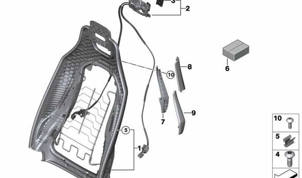 Unidad de desbloqueo derecha para BMW I01, I12 (OEM 52107304230). Original BMW.