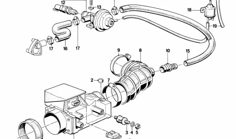 Actuador para BMW Serie 5 E28 (OEM 13411707004). Original BMW