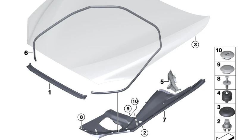 Soporte de Juntas trasero izquierdo para BMW F06, F12, F13 (OEM 51767211929). Original BMW