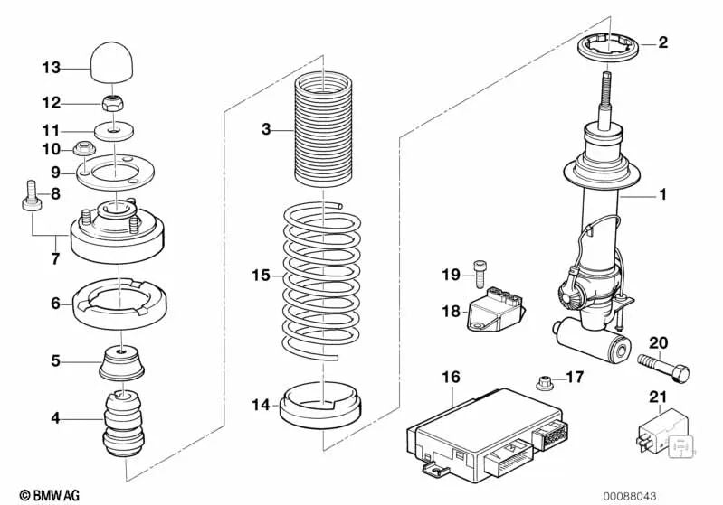 Relé para BMW Serie 5 E34, Serie 7 E32, Serie 8 E31 (OEM 37151180408). Original BMW