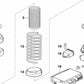 Muelles de suspensión trasera OEM 33532226288 para BMW E34, E32. Original BMW.