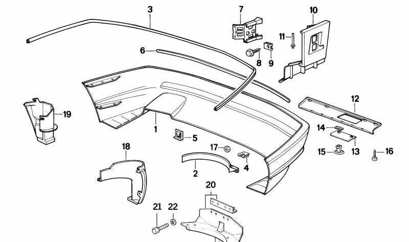 Empaque para BMW E31 (OEM 51121940756). Original BMW