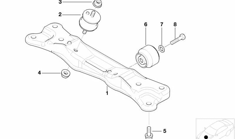 Soporte de transmisión para BMW E39 (OEM 22321092477). Original BMW