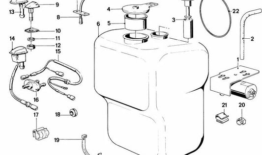 Boquilla de pulverización para BMW E24 (OEM 61661362654). Original BMW.