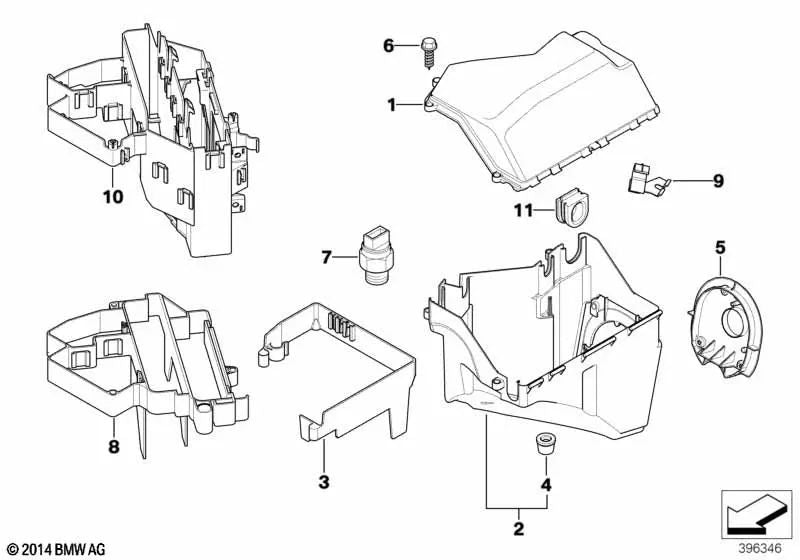 Tapa para BMW Serie 3 E46, X3 E83N (OEM 12907534511). Original BMW.