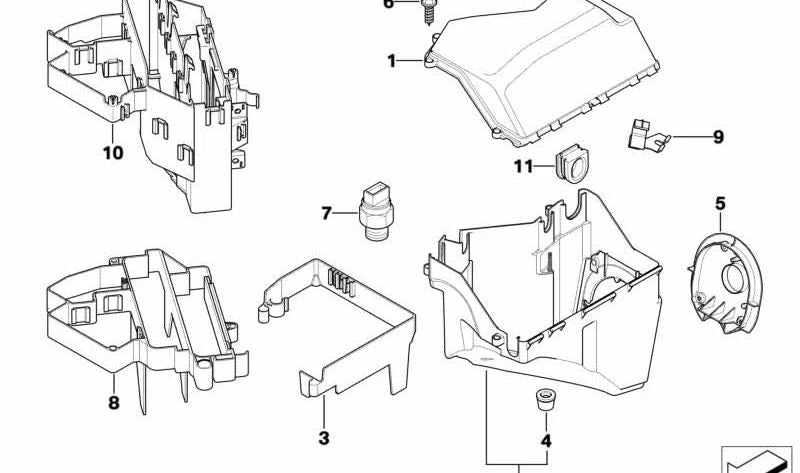 Relé de Soporte para BMW Serie 3 E46, X3 E83, E83N, Z4 E85 (OEM 12901437378). Original BMW