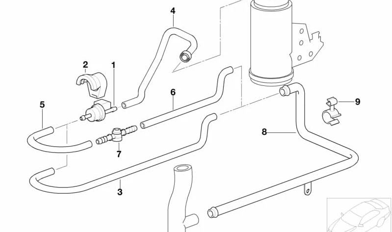 Leitung para BMW Serie 3 E36 (OEM 13901402320). Original BMW.