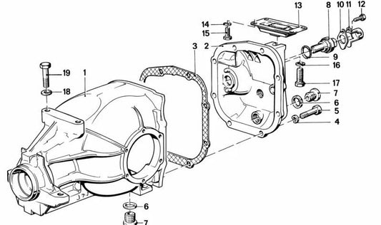 Tampa de transmissão para BMW 5 E28 Series, 6 E24 Series (OEM 33111210434). BMW original.