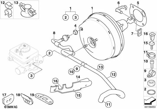 Pasamuros de goma para BMW E60, E61, E63, E64 (OEM 34326760848). Original BMW.