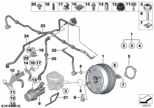 Unterdruckleitung for BMW F30 (OEM 11667618495). Genuine BMW