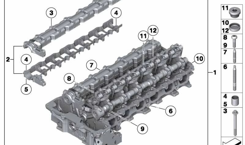 Guía de Cojinete de Escape para BMW Serie 1 E81, E82, E87, E87N, E88, F20, F20N, F21, F21N, Serie 2 F22, F23, F87, F87N, Serie 3 E90, E90N, E91, E91N, E92, E92N, E93, E93N, F30, F31, F34, F35, F35N, F80, F80N, Serie 4 F32, F33, F36, F82, F82N, F83, F83N,