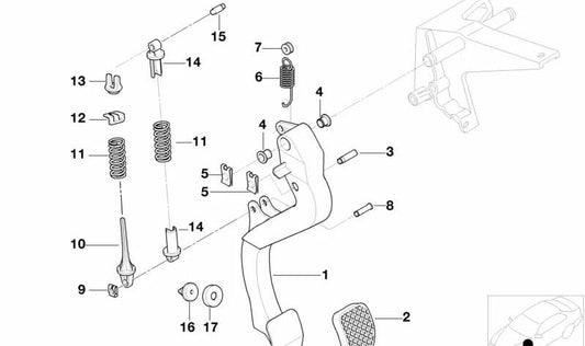 Compression Spring for BMW 5 Series E39, 7 Series E38 (OEM 35311164425). Original BMW