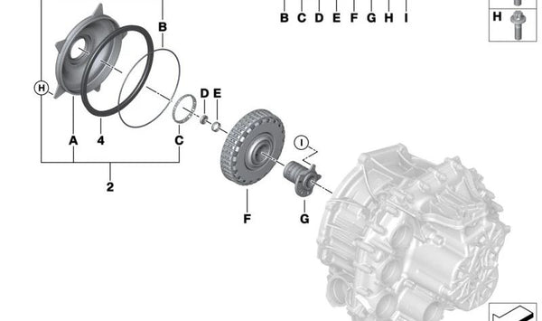 Doble embrague para BMW Serie 1 F70, Serie 2 U06, X1 U11 U12, X2 U10, MINI F65 F66 U25 (OEM 28005A4A136). Original BMW