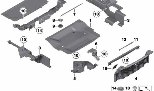 Alfombrilla protectora OEM 51479170851 para BMW Z4 E89. Pieza original BMW.