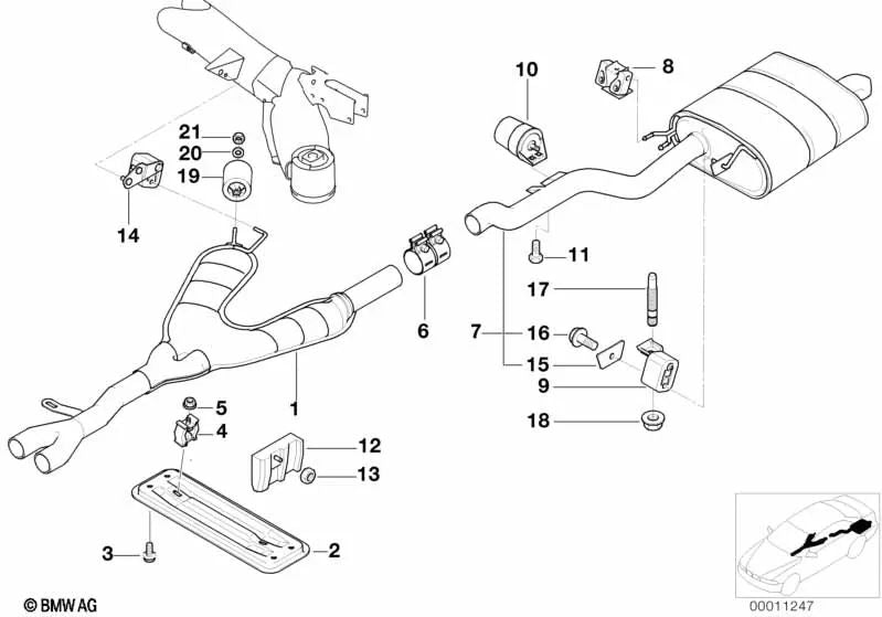 Suspensión para BMW Serie 5 E39 (OEM 18201708962). Original BMW