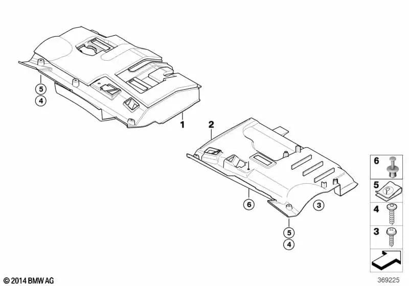 Carcasa inferior para BMW Z4 E85, E86 (OEM 51457025640). Original BMW