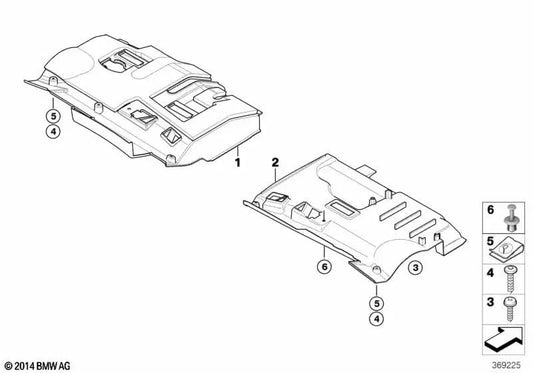 Carcasa inferior para BMW Z4 E85, E86 (OEM 51457025640). Original BMW