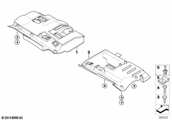 Carcasa inferior para BMW Z4 E85, E86 (OEM 51457025640). Original BMW