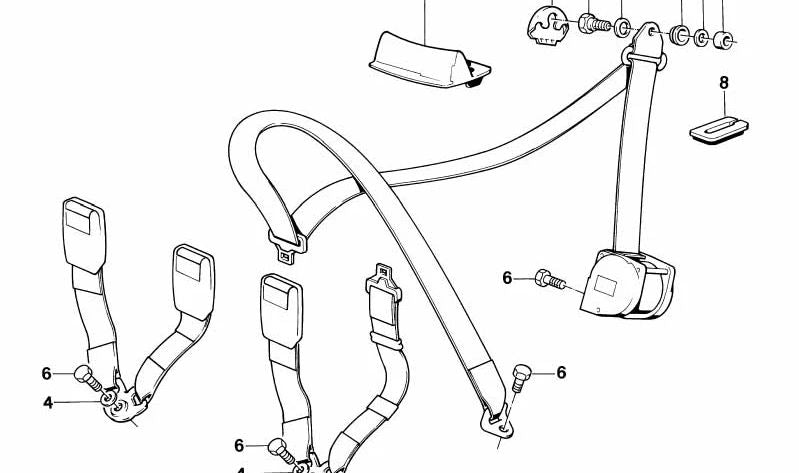 Rechte Abdeckung für BMW Serie 3 E30 (OEM 51461916980). Original BMW